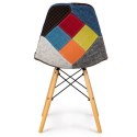 Komplet 4 krzeseł krzesło do salonu i jadalni patchwork ModernHome