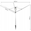 Suszarka ogrodowa na pranie 260cm + świder