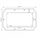 Daszek do huśtawki 200 x 120 cm wodoodporne poszycie szary ModernHome
