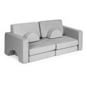 Sofa składana modułowa dla dzieci duża 2 osobowa DIY 10 miękkich poduch - szara ECOTOYS