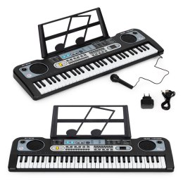 Duży keyboard pianino z mikrofonem dla dzieci + zasilacz