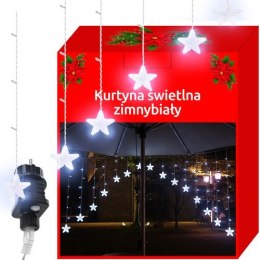 Kurtyna świetlna 136LED - zimny biały 31V KŚ11338